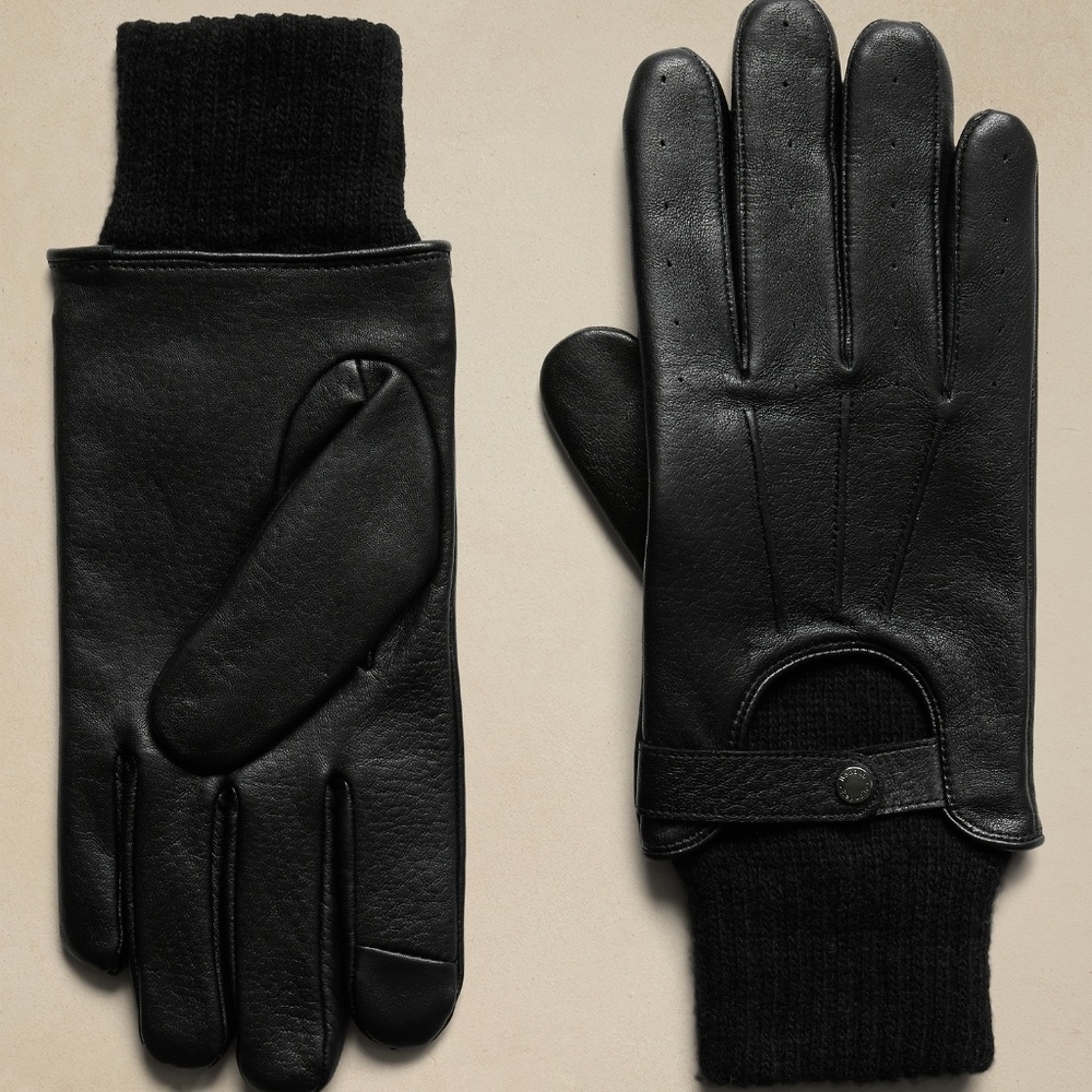 Banana Republic Leather Driving Gloves / S